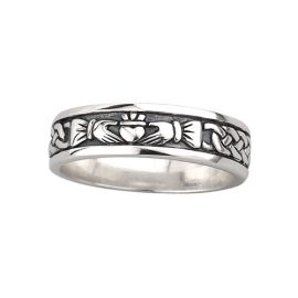 Ladies Claddagh Band Sterling Silver S2829