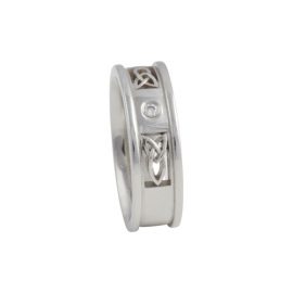 Gents Trinity Knot Insert Ring w Diamond 14kt Gold KELKWB05LD