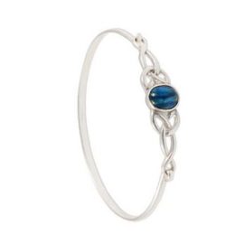 Heathergem Celtic Knot Clip Bangle SS SBA6