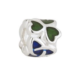 Trinity Knot Shamrock Celtic Bead Enamel Accents SS S80128