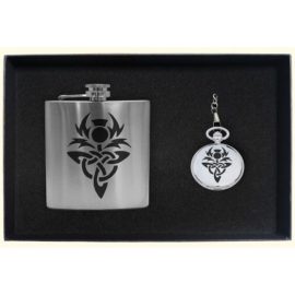 clan-crest-hip-flask-pocket-watch-gift-set-pewter