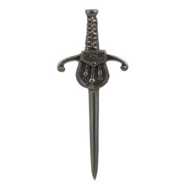 Sporran and Sword Kilt Pin Pewter FKP10