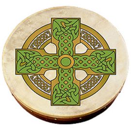 Bodhran-18-Inch-Cloghan-Cross-Design