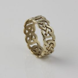 Infinity Knot Open Weave Ring 10kt Yellow Gold