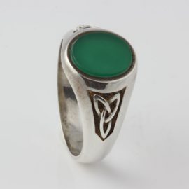 Signet Ring Trinity Knot Sterling Silver