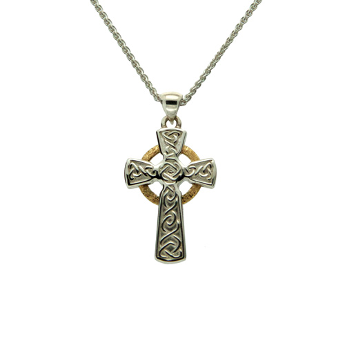 Mens Celtic Cross Pendant Chain Necklace Stainless Steel Irish Knot Silver/Black  | eBay