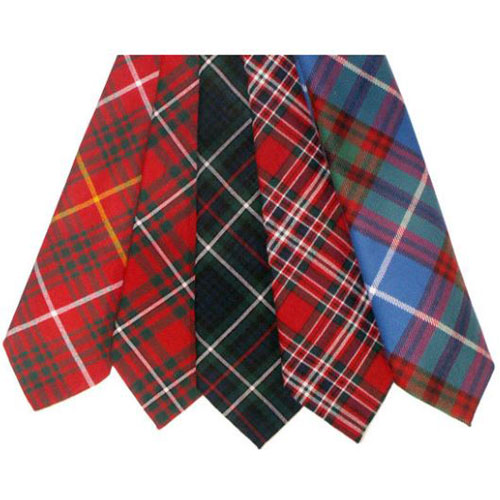 Gents Neck Tie Buchanan Repro Modern Tartan Lightweight Scottish Clan Tie