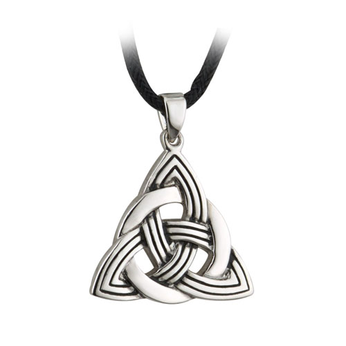 Trinity Knot with Cord Pewter S44608