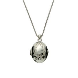 Claddagh Locket S/S 22kt Gilded Gold PLX3758