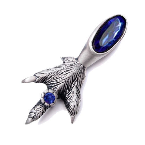 Grouse Claw Kilt Pin Sapphire